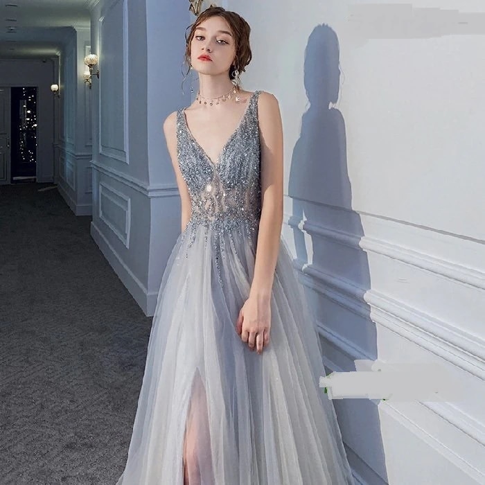 パーティードレス ロング丈 発表会披露宴二次会 ステージ衣装 ピアノ イブニングドレス 演奏会用ロン