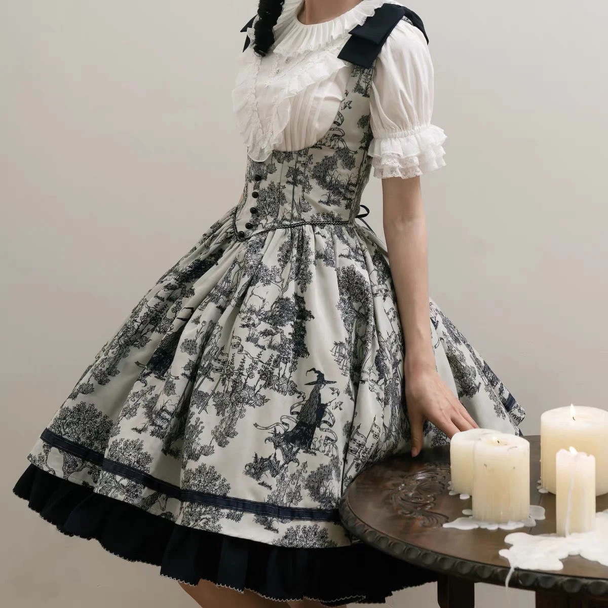 【魔法を探して】 ロリータ 洋服 キャミソールワンピースOP/JSK/SK コスプレ/ロリータ茶会/ロリータワンピース