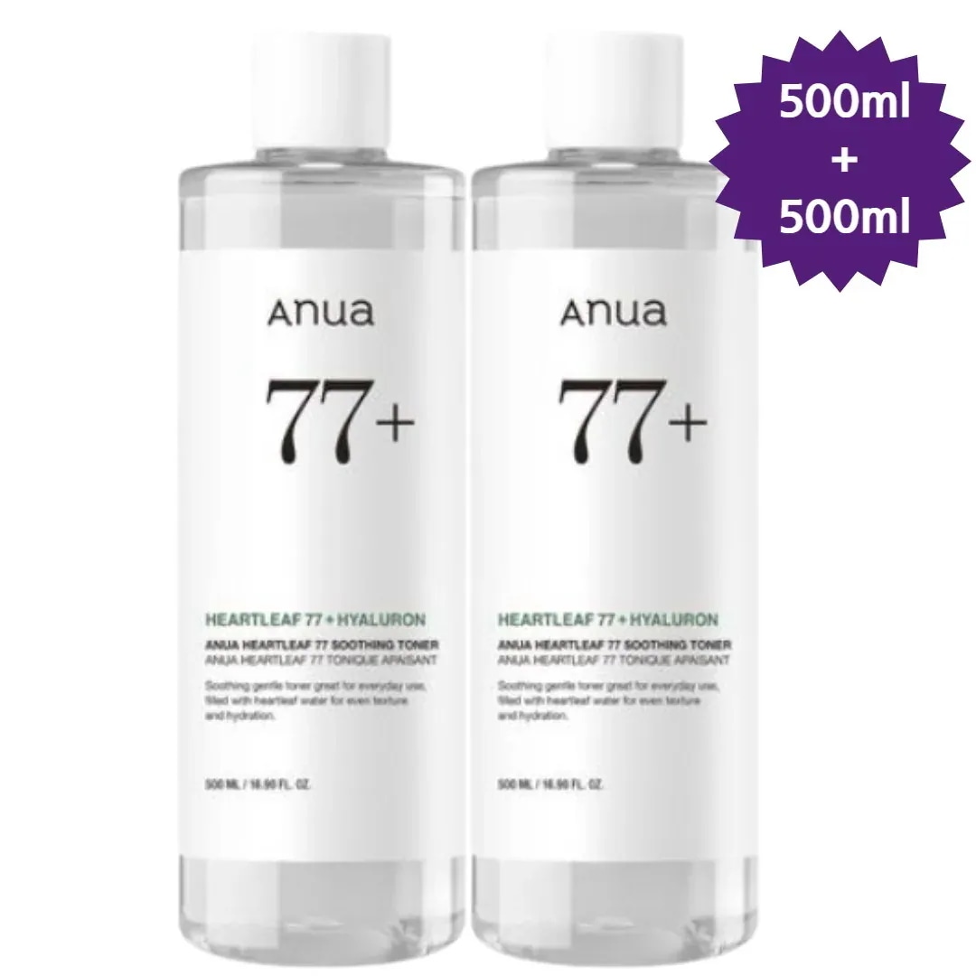 【正規品/大容量/1+1】ドクダミ 77％ スージングトナー 500ml+500ml/ヒアルロン酸/陳情/保湿/低刺激/敏感肌/韓国コスメ