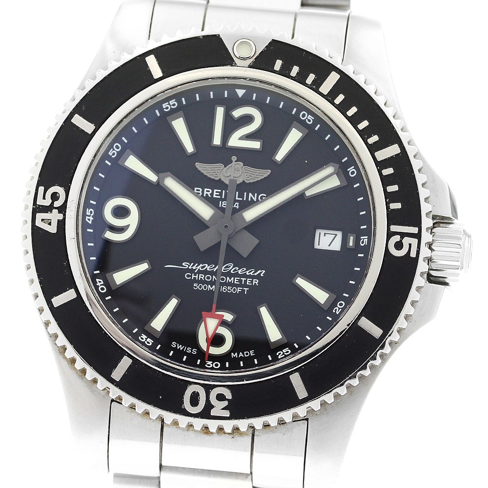 ブライトリング BREITLING A17366 スーパーオーシャン 42 デイト 自動巻き メンズ 箱・保証書付き_895039【中古】