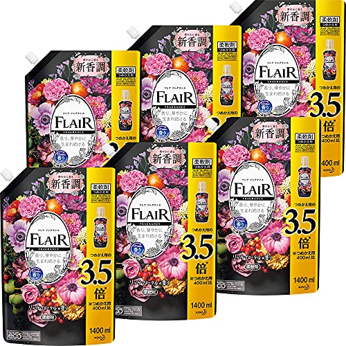 【ケース販売】フレアフレグランス 柔軟剤 リッチフローラルの香り 詰め替え 大容量 1400ml×6個