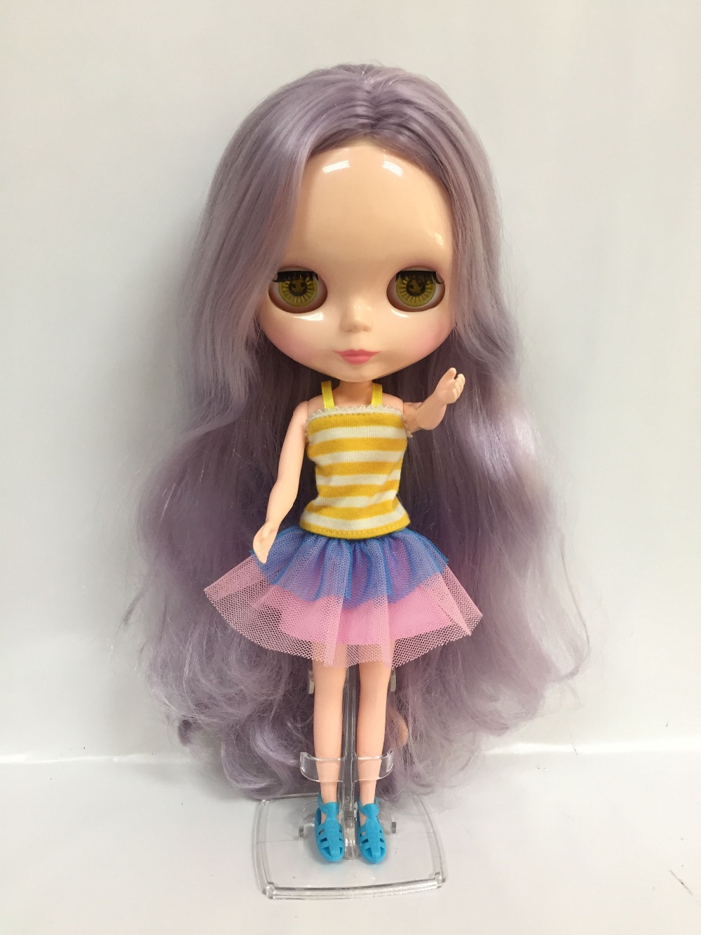 【最安値に挑戦】 女の子のための紫色の髪のブライスの人形,diyに適した工場の人形,20170803 pp 人形