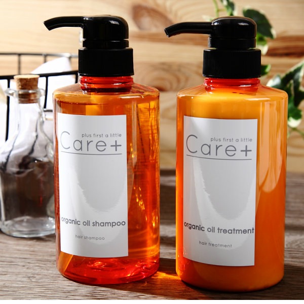 Care+ オーガニックオイル シャンプー &トリートメント 400ml/g セット (ノンシリコン