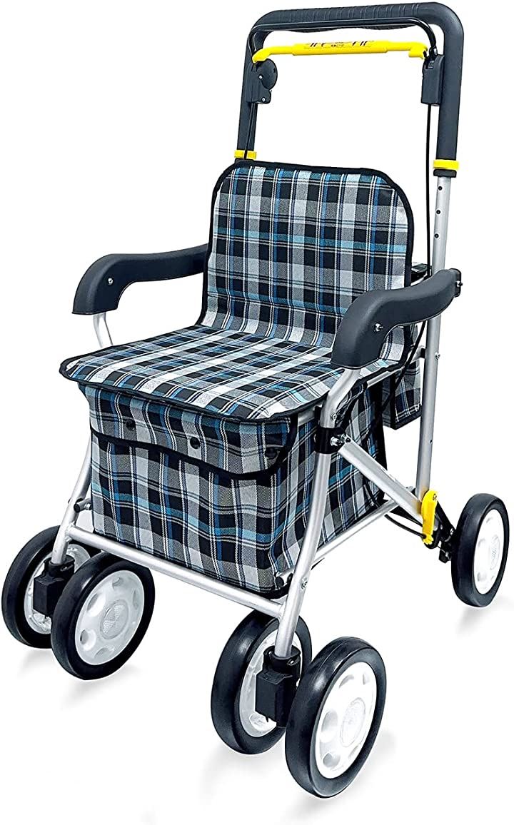 ケアペアレント Care-Parent シルバーカー アルミ製 折りたたみ 軽量 手押し車 CP-01B( ブラック, ブラック)