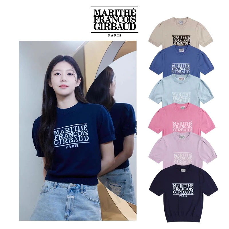 marithe francois girbaud送料無料ニット半袖 ラウンドネック Tシャツ・カットソー 半袖3