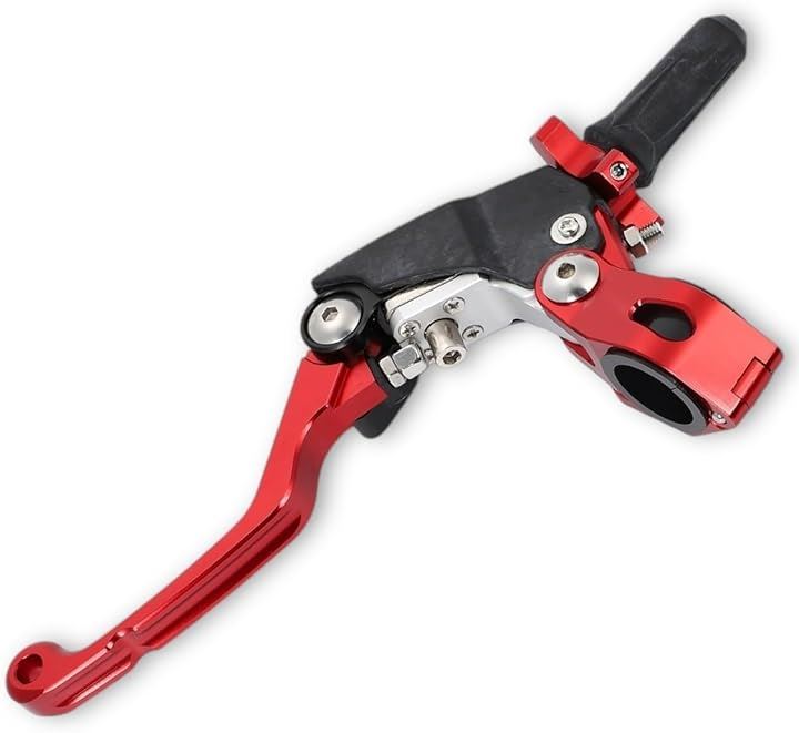 ウルトラライト クラッチ レバー ピボット パーチ セロー250 ハンドル径22.2mm ワイヤータイコΦ8mm 対応 軽クラ ウルトラクラッチ 汎用 社外品(レッド)