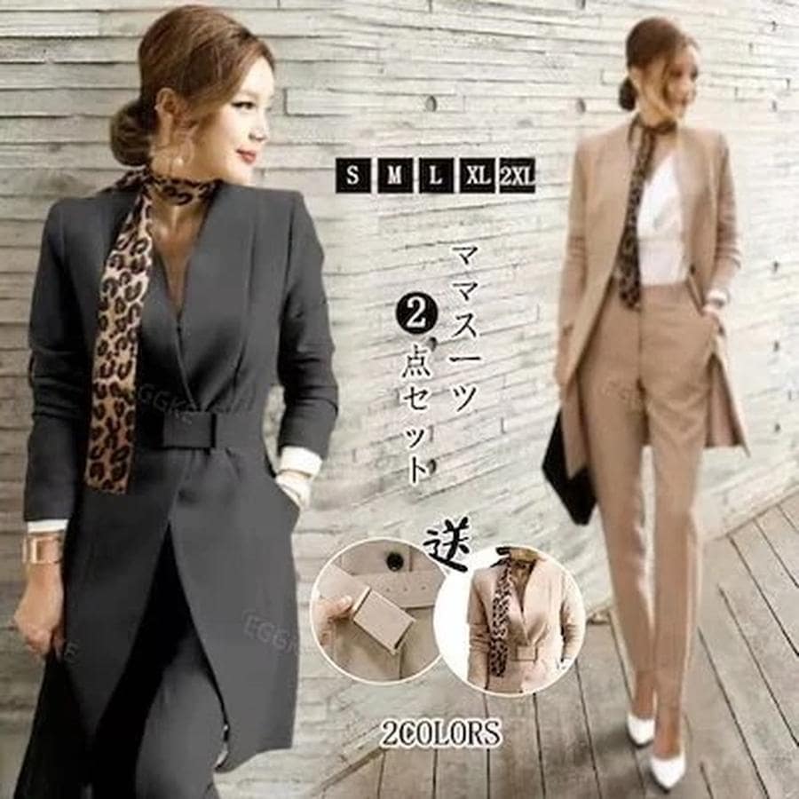 スーツジャケット 卒業式パンツスーツ 春アウター 入学式 レディースファッション レディース 二点セット 入園式 卒園式 ママスーツ 新作 スーツ セットアップ