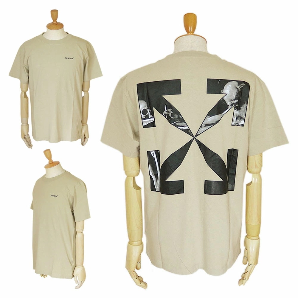Tシャツ 半袖 メンズ OMAA027S22JER005 1710 トップス カラヴァッジオ アロー クルーネック ダークサンド サンドベージュ