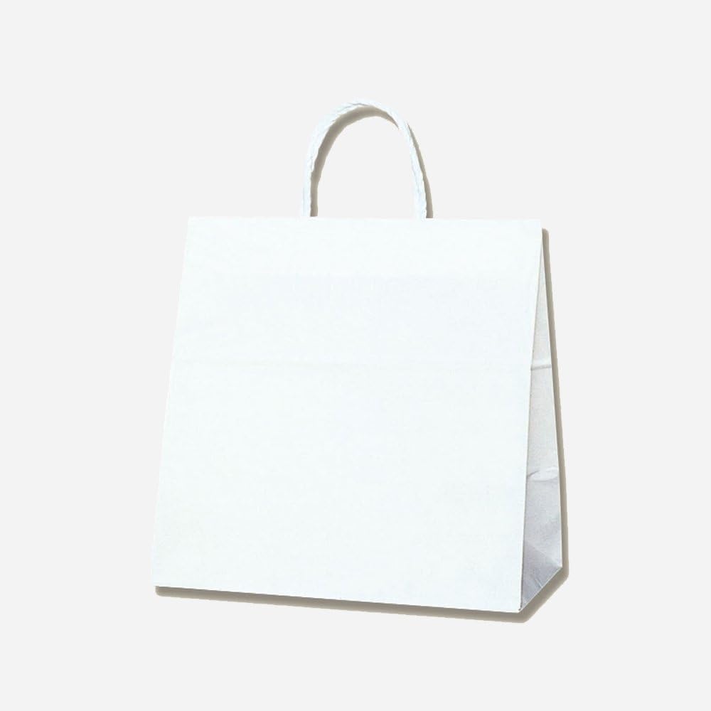 シモジマ HEIKO 手提げ紙袋 スムースバッグ ワイド S 底ボール入 白無地 25枚 幅350xマチ220x高360mm 003135110