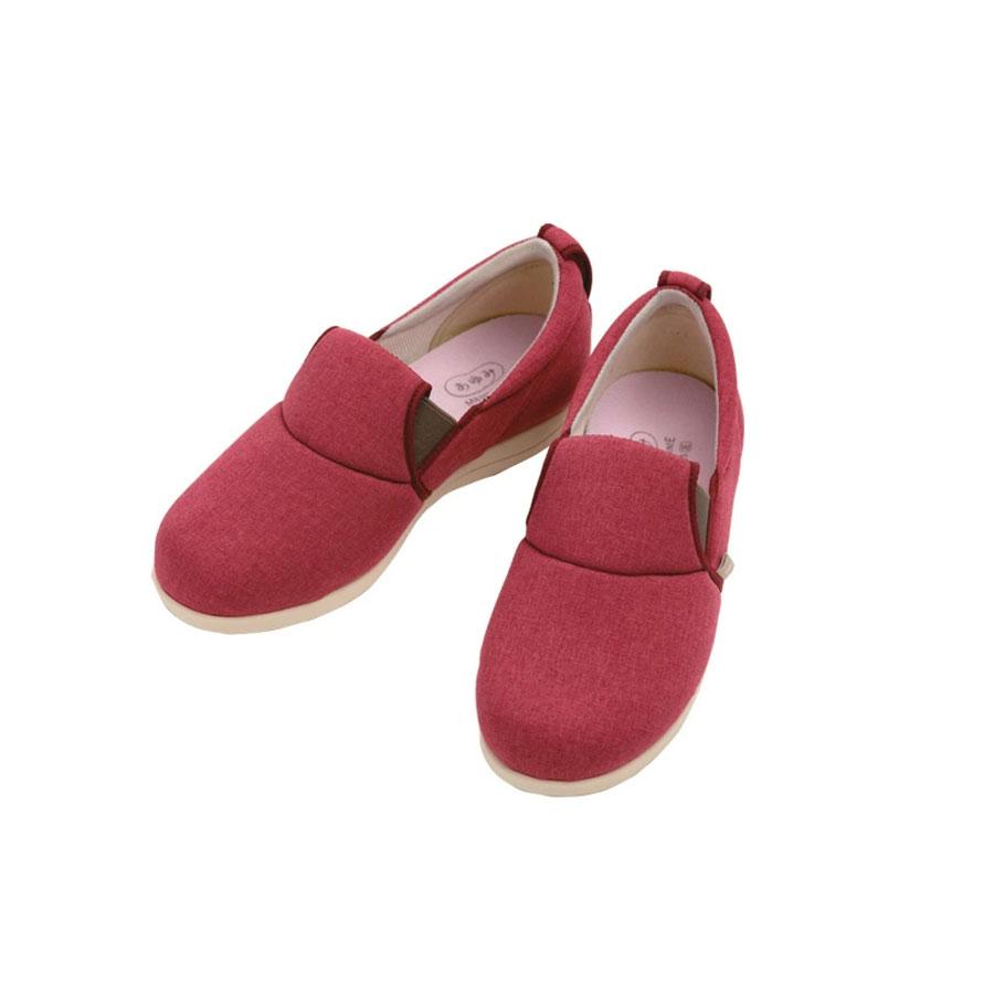 ゆったり簡単 スリップオン 5E ラズベリー LL サイズ ウェルファン レディース メンズ リハビリシューズ おしゃれ オープントゥ 高齢者