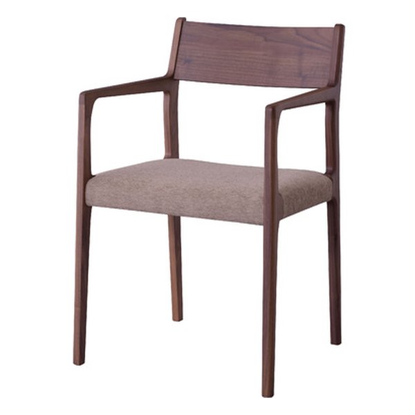 アームチェア ブラウン 幅50.5×奥行き48×高さ78×座面高44cm JPC-122WAL