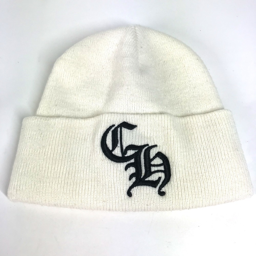 ニット帽 ロゴ CH ビーニー 帽子 ニット帽 ニットキャップ アクリル ホワイト 40,755円