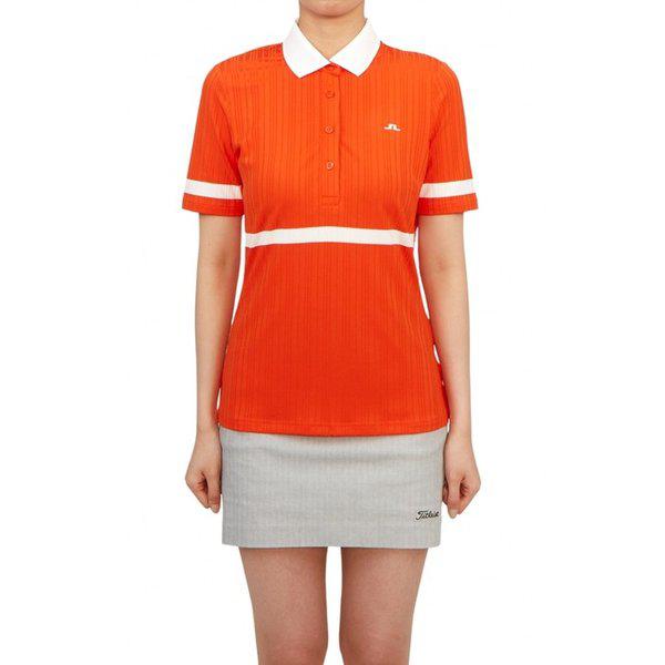 J.LINDEBERG ゴルフウェア 女性用カラー半袖Tシャツ GWJT08997 G016