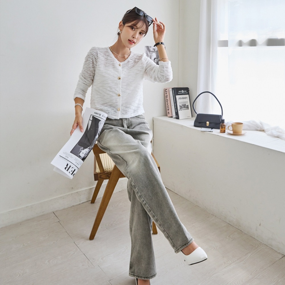 (ナク21) (S~2XL) 3タイプウォッシュワイドデニムパンツ DM43-P-04