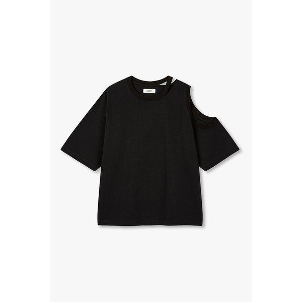 スリットディテールオーバーフィット半袖Tシャツ(9106222215AR)