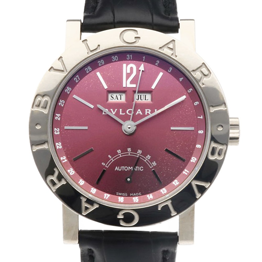 ブルガリ ブルガリブルガリ トリプルカレンダー 腕時計 18金 K18ホワイトゴールド BBW38GLAC 自動巻き 1年保証 BVLGARI 中古