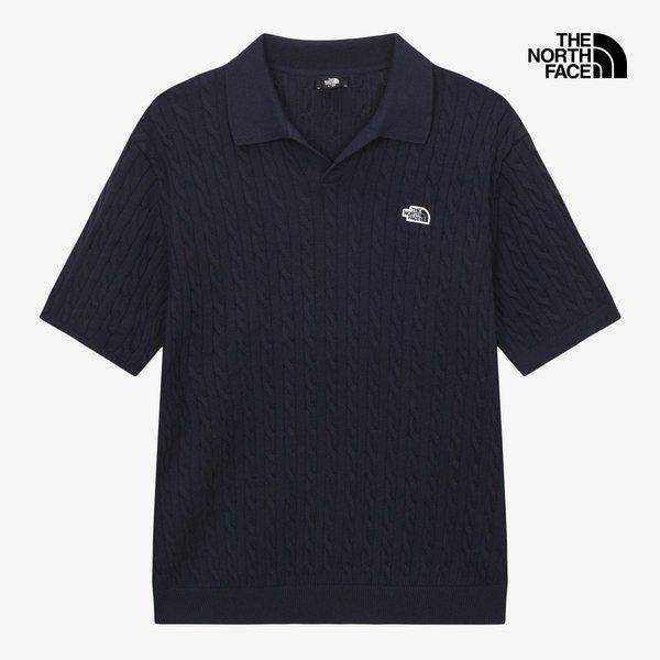 26 S/S NT7AS00C 男性ケーブル半袖ポロセーター