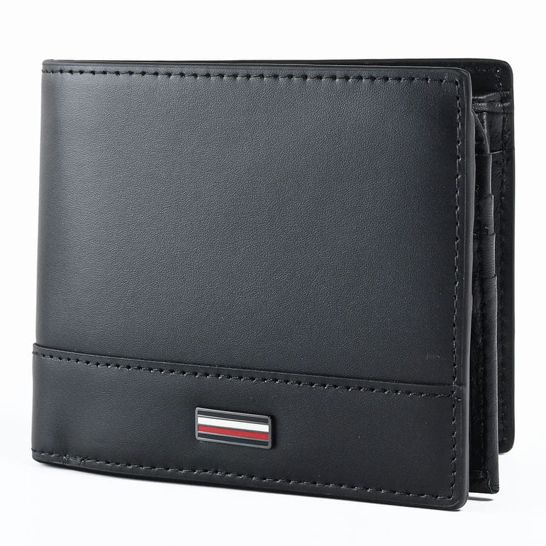 二つ折り財布 小銭入れ付 【ヨーロッパ輸入モデル】 フラップタイプ ブラック AM0AW13246 BDS