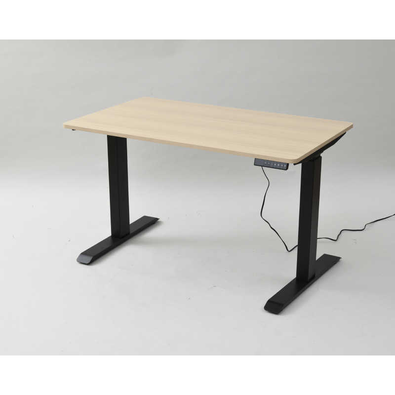 ヤマゼン　電動昇降デスク W1200xD700xH710～1170mm　ELD-FS-MBK/T1200-WN