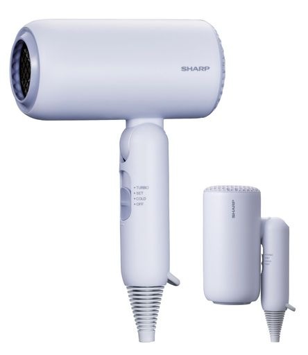 シャープ ヘアドライヤー IB-P300-V ディンプルフロー 速乾 さらさら髪 マイナスイオン UVケア コンパクト収納 パープル色
