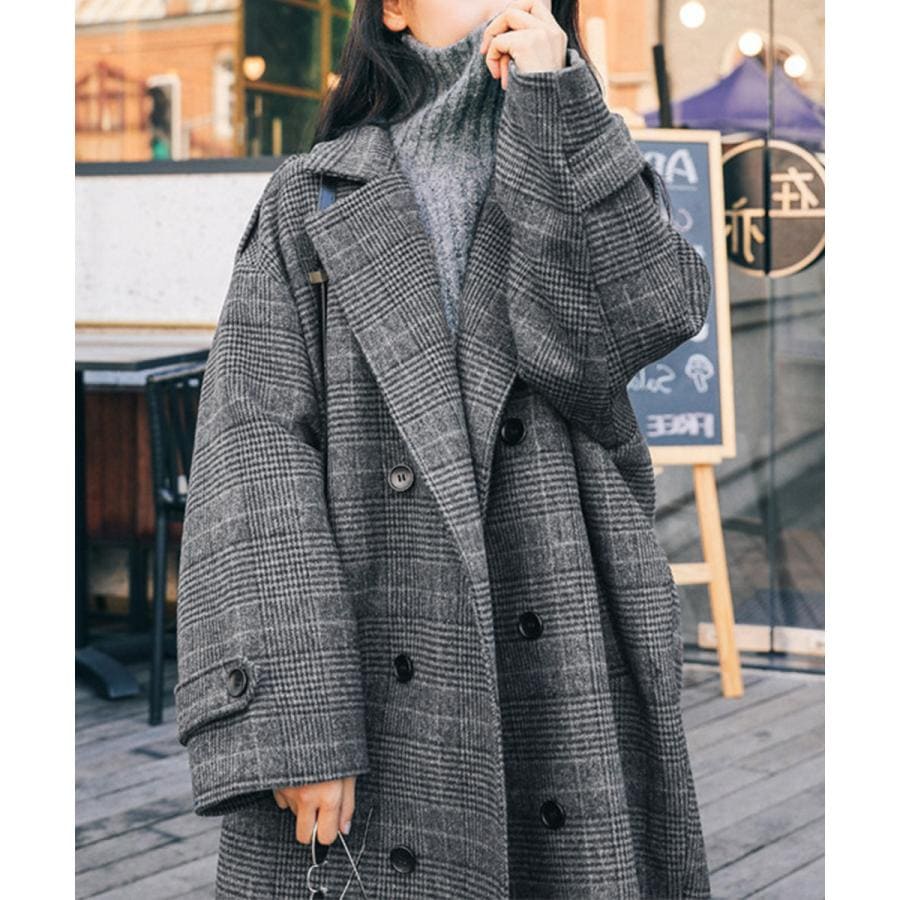 中綿 チェスターコート レディース 韓国