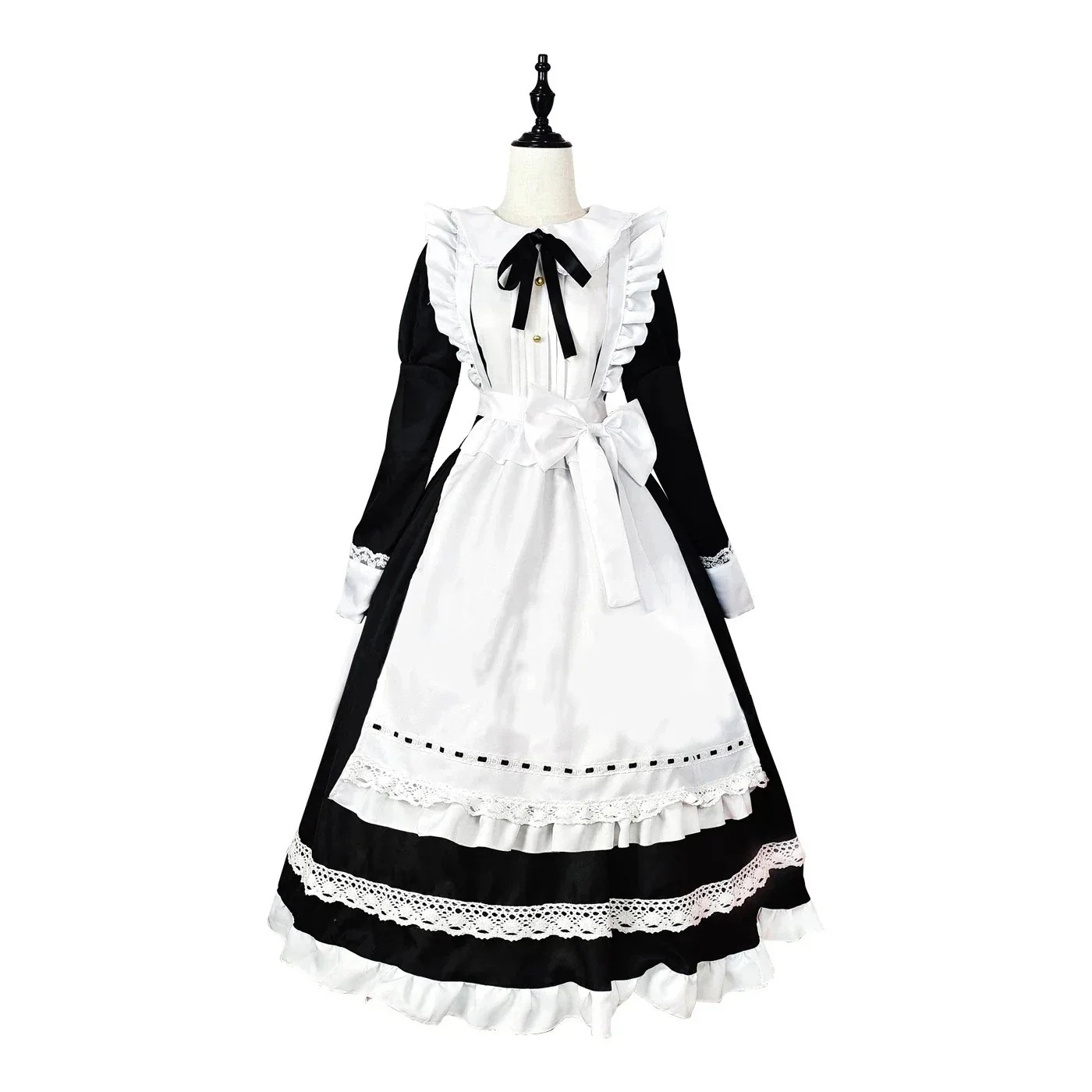 メイド ロングスカート 長袖 メイド服 疑似マザー ハウスキーパー コスプレ 制服仕事通勤L女性オフィスカジ