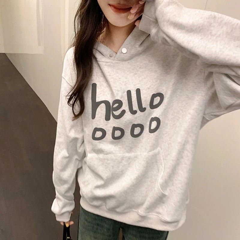 レトロ スウェット フード付きスウェット レディース 春秋 新作 ゆったり パーカー 花柄 百掛け トップス