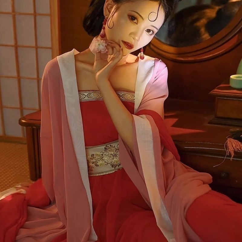 妲己 cos服 小さい オレンジ タイプ純粋な欲漢服 女性 時代 長い タイプ 服装 ダンス服