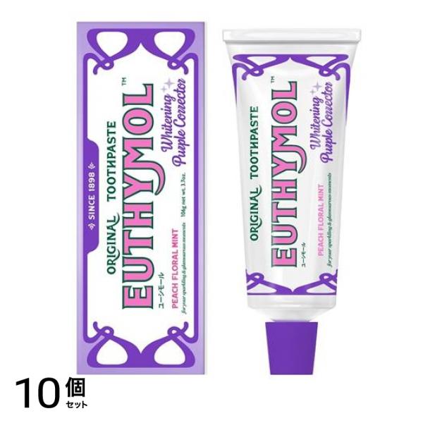 EUTHYMOL ユーシモール歯磨き ホワイトパープル ピーチフローラルミント 106g 10個セット