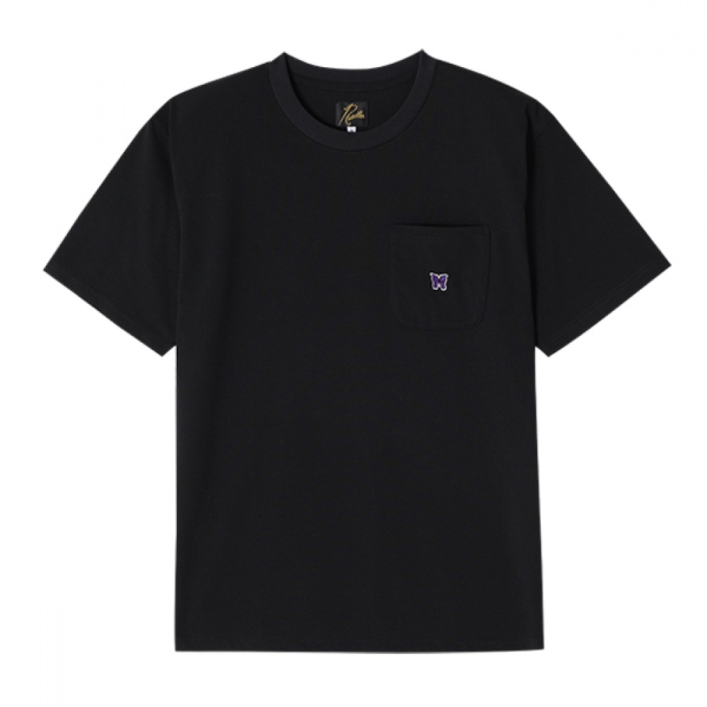 ニードルズ OT262 C-ブラックポリジャージーメンズ半袖Tシャツ