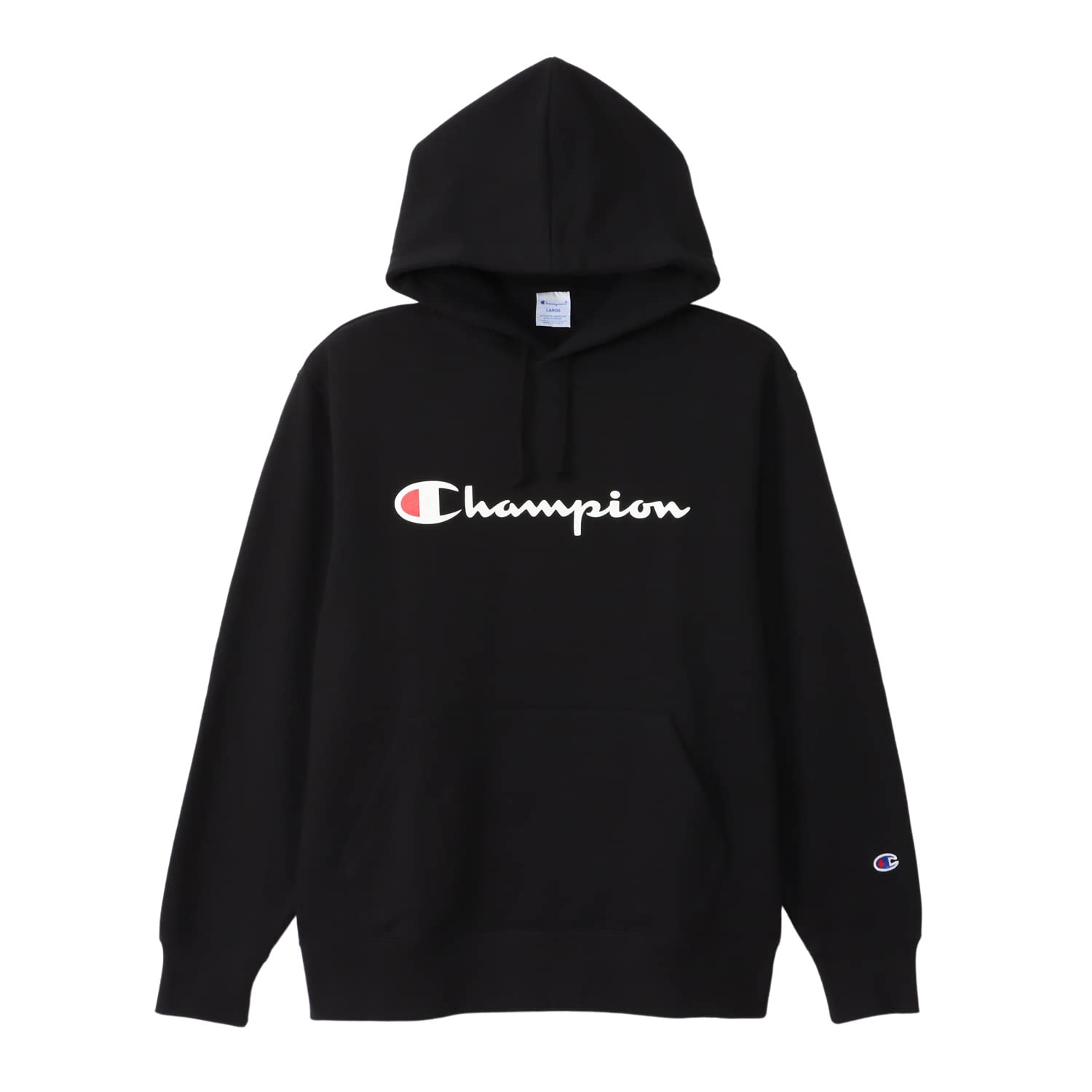 [チャンピオン] パーカー 長袖 裏毛 スクリプトロゴ フーデッドスウェットシャツ C8-W130Z メンズ ブラック XS