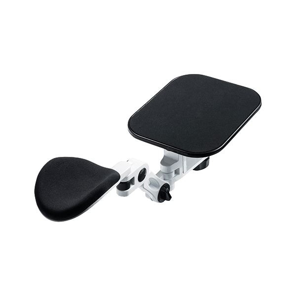 サンワダイレクトエルゴノミクスアームレスト (マウスパッド付きクランプ式ホワイト) 200-TOK010W 1個