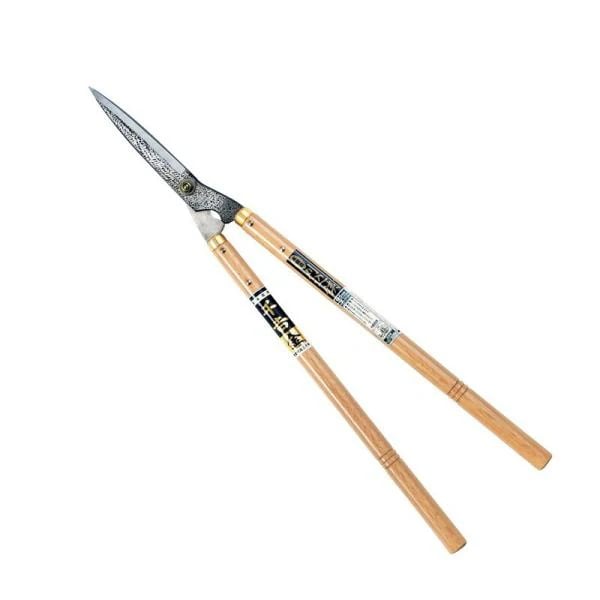 千吉 金 本鍛造刈込鋏 全鋼 裏スキ 185MM 園芸道具 刈込鋏 木柄