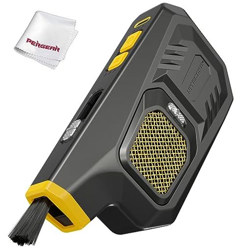 Nitecore Bwerbaby BB21 電子式クリーニング エアーブロワー 2.7kPa除塵風圧 最大風速 80km/h クイックリリースブラシ付き カメラレンズなどクリーニング用