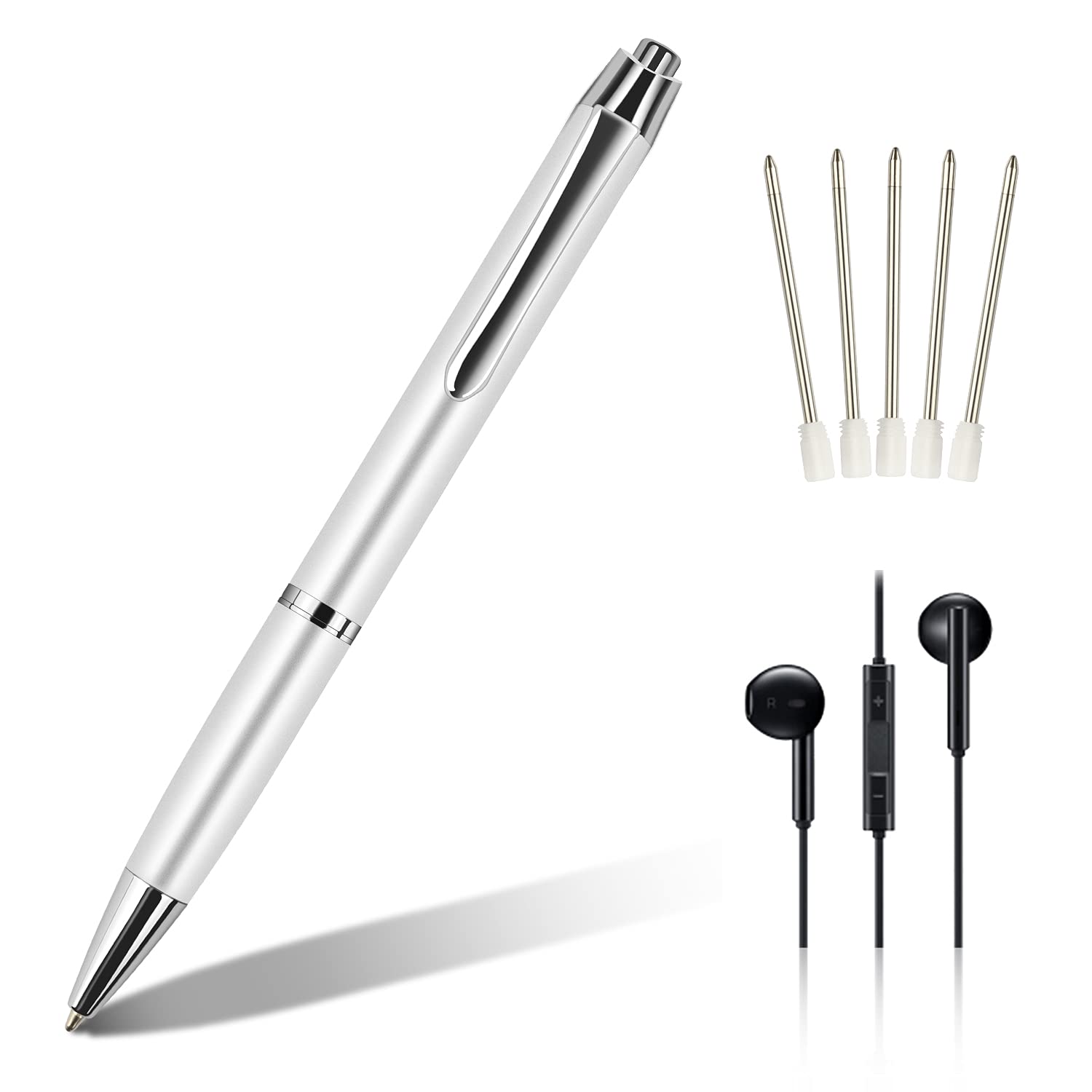 DEXION ボイスレコーダー ICレコーダー ペン型 32G大容量 録音機 ペン型ボイスレコーダー 25時間連続録音 軽量 極細 小型 長時間連続録音 2276時間録音保存 ワンタッチ録音 音声検知 4,835円