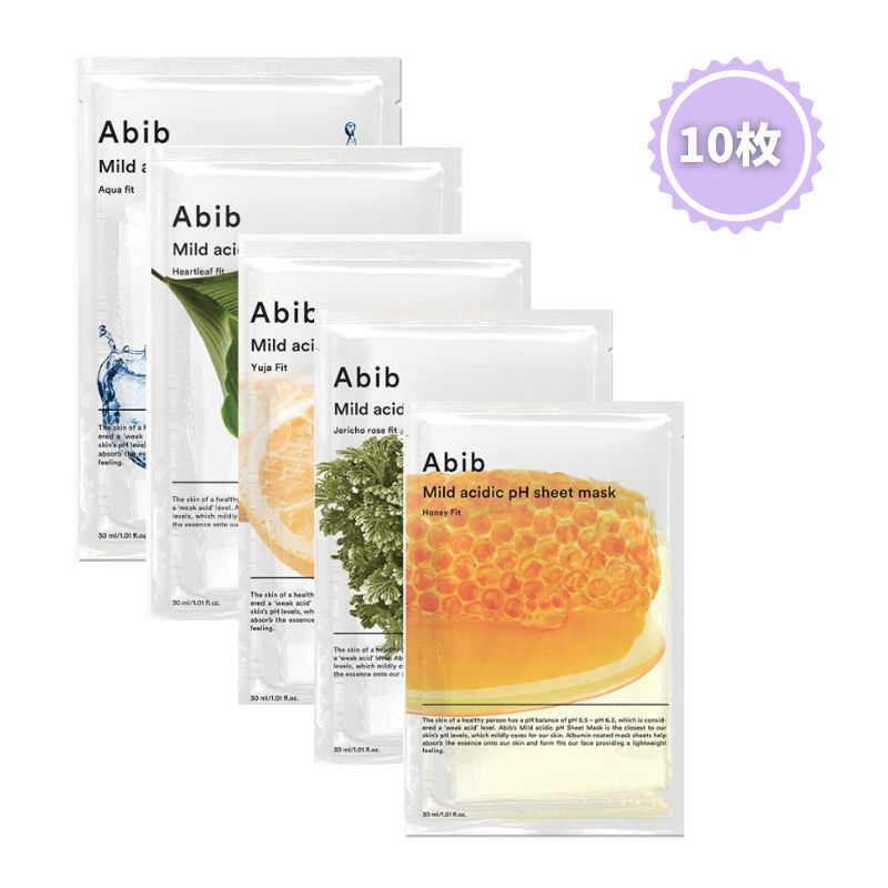 弱酸性pHシートマスク10ea ドクダミ/復活草/ゆず/アクア/ハニー