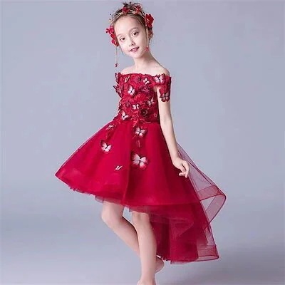 子供ドレス 結婚式/発表会 フォーマル チュールドレス 子供用ドレス ピアノ演奏会 結婚式 ガールズお嬢様風 ワンピース ダンス演出 110cm160cm