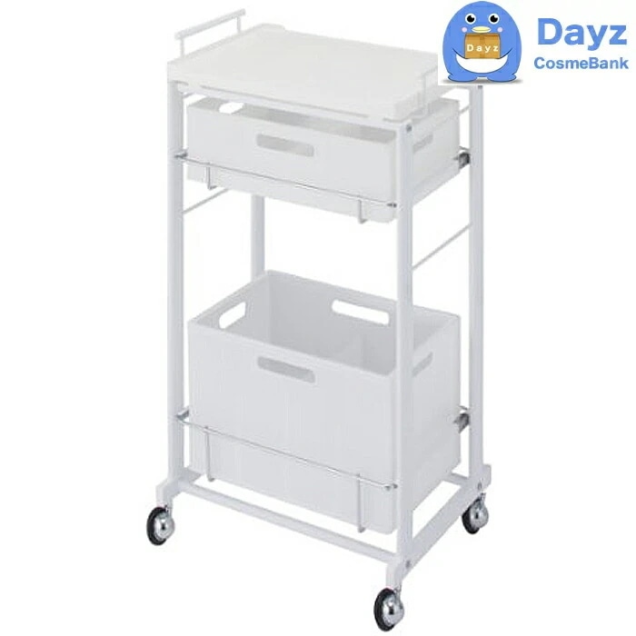 C-356 ストッカーワゴン　ホワイト　キャスター付き　　サロンワゴン　　メーカー直送品 納期要確認 / キャンセル返品不可商品　　RB