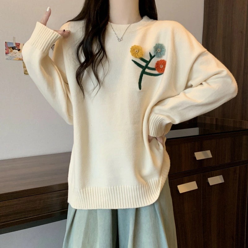 日系風が流行する 長袖のセーター 秋と冬の新作 減齢シックデザイン ニットトップス 婦人服ファッションニット 婦人服トレンドセーター