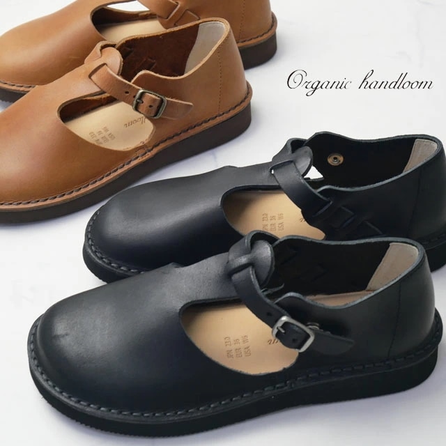 オーガニックハンドルーム ストラップシューズ 本革 レディース メリージェーン 日本製 レザーシューズ Tストラップ 国内生産 ブラック OH003009 ブラウン OH003200 Organic