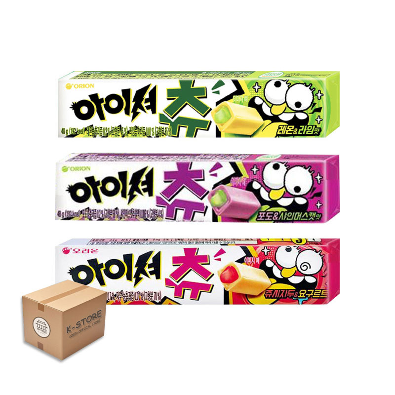 [業者向け] アイシャー チュー ぶどう味/レモン味/すもも味 48g (12 x 12) / 3BOX 16,027円