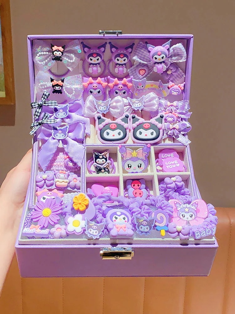 高級クロミヘアピンギフトボックス少女ヘアピンゴムバンドヘアアクセサリーセットジュエス