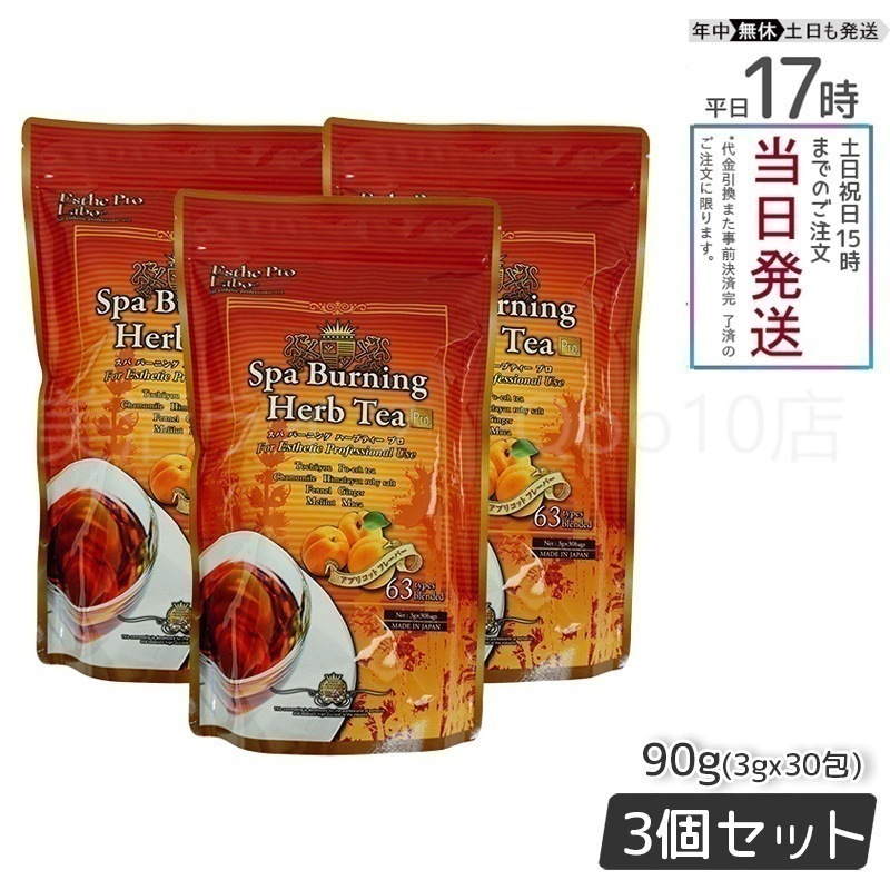 【3個セット】 エステプロラボ スパ バーニング ハーブティー プロ 3g30 代謝系 健康茶 Esthe Pro Labo
