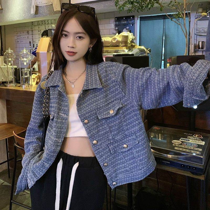 韓国デザインレトロ長袖デニムジャケット 4,700円