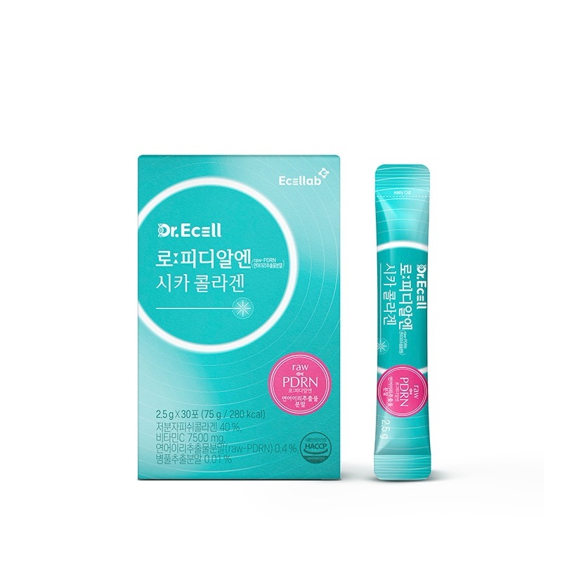 DR. Ecell 高含量 PDRN 食べるサーモン注射 raw-PDRN シカコラーゲン 低分子フィッシュスティック 1箱（2.5g X 30包 1ヶ月分）