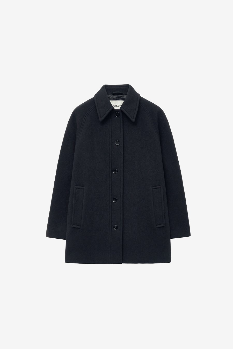 【INSILENCE】[WOMEN] SOFT HALF BALMACAN COAT : DARK NAVY