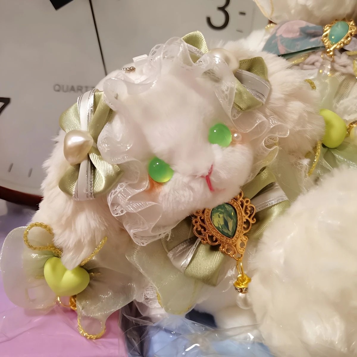 かわいいロリータウサギペンダントぬいぐるみ癒し人形キーホルダーリトルホワイトウサギ人形ギフト