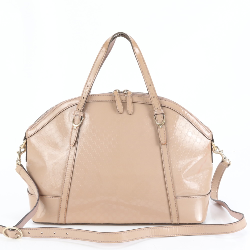 グッチシマ マイクロ 309614 レザー 2WAY ショルダーバッグ 斜め掛け ハンド トート 本革 ピンク レディース EEM DM37-4 中古