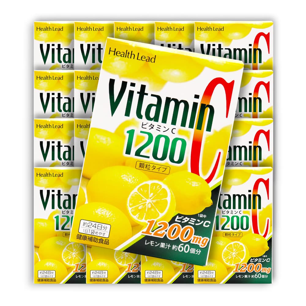 Health Lead ビタミンC 1200 顆粒タイプ レモン味 約480日分（24袋×20個） 健康補助食品 日本製