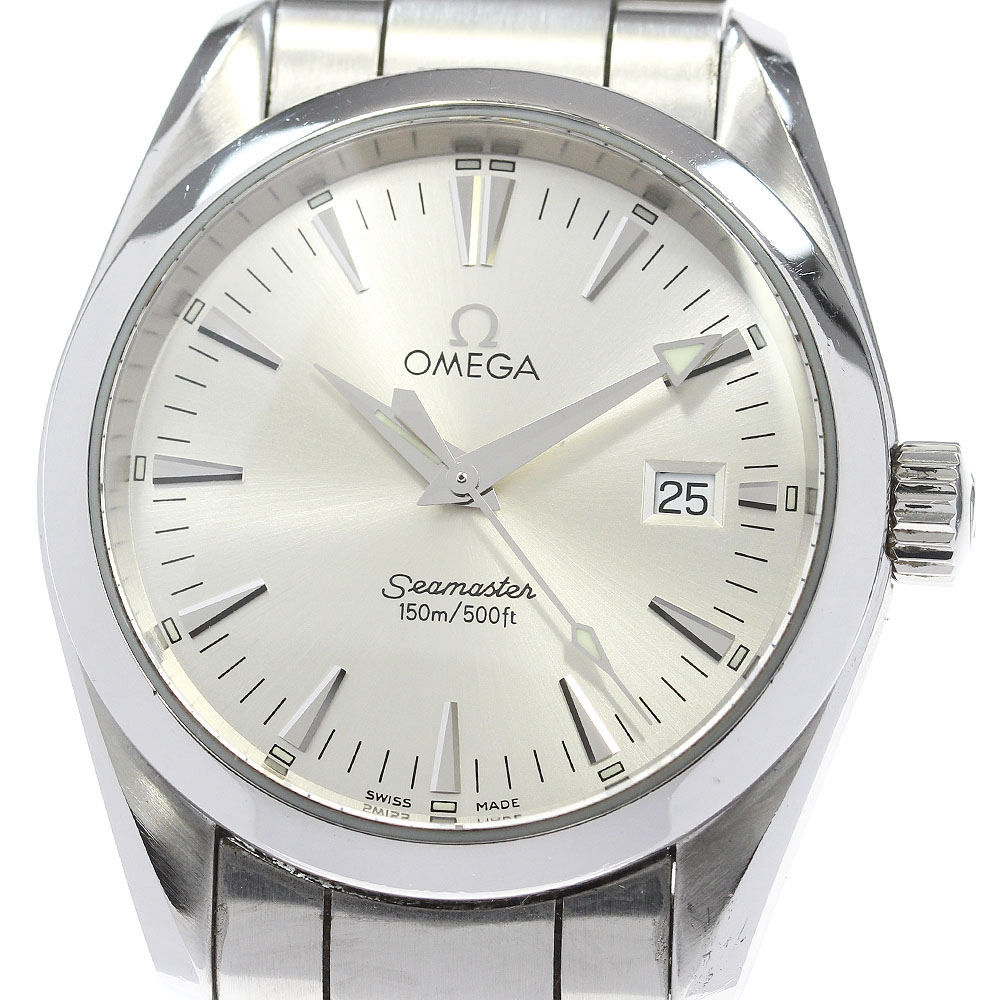オメガ OMEGA 2518.30 シーマスター アクアテラ デイト クォーツ ボーイズ 箱・保証書付き_862018【中古】